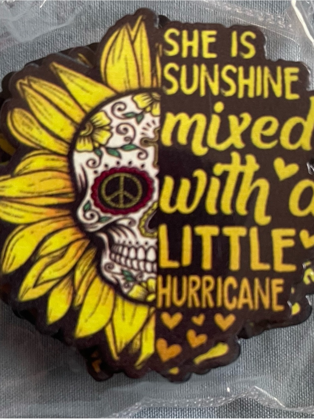 She Is Sunshine Mixed With A Little Hurricane Yellow Sunflower Acrylic